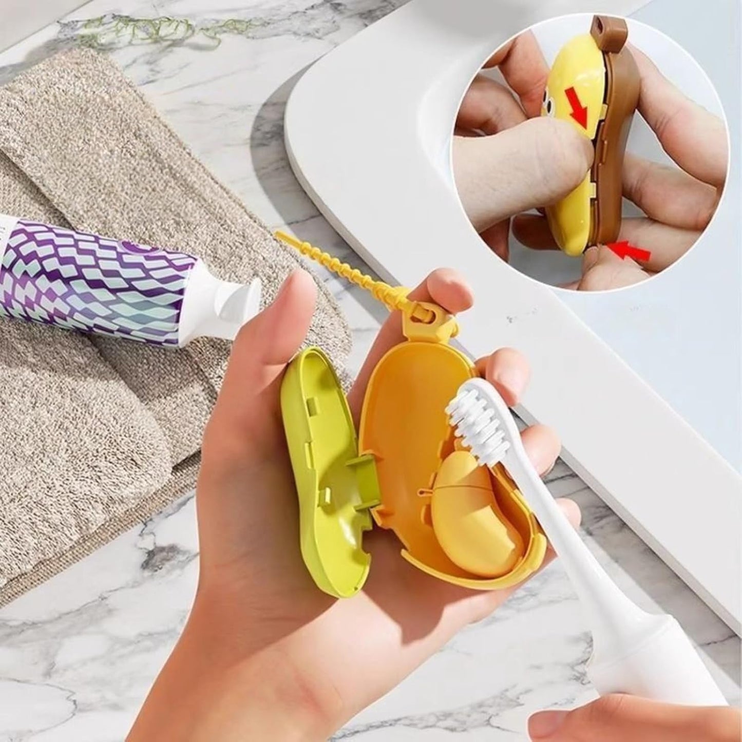 Banana Toothbrush Travel Case (2 Pcs)