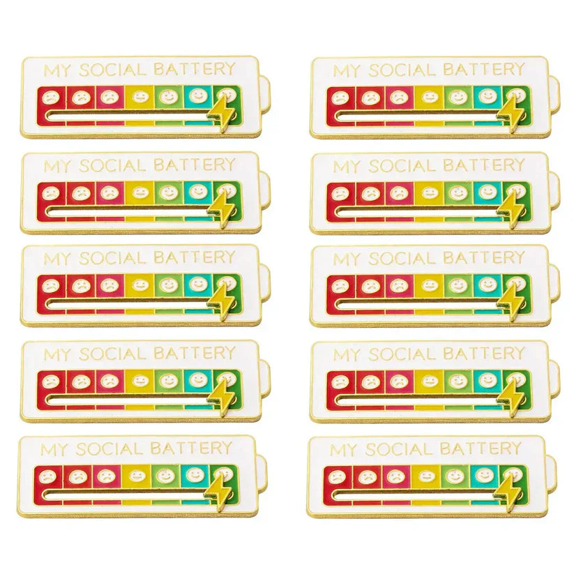 2025 Social Battery Status Brooch