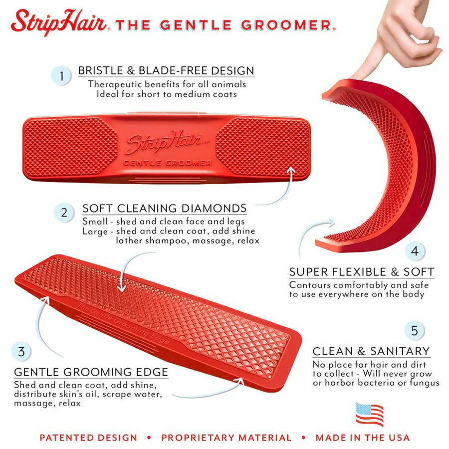 StripHair Gentle Groomer for Dogs and Cats