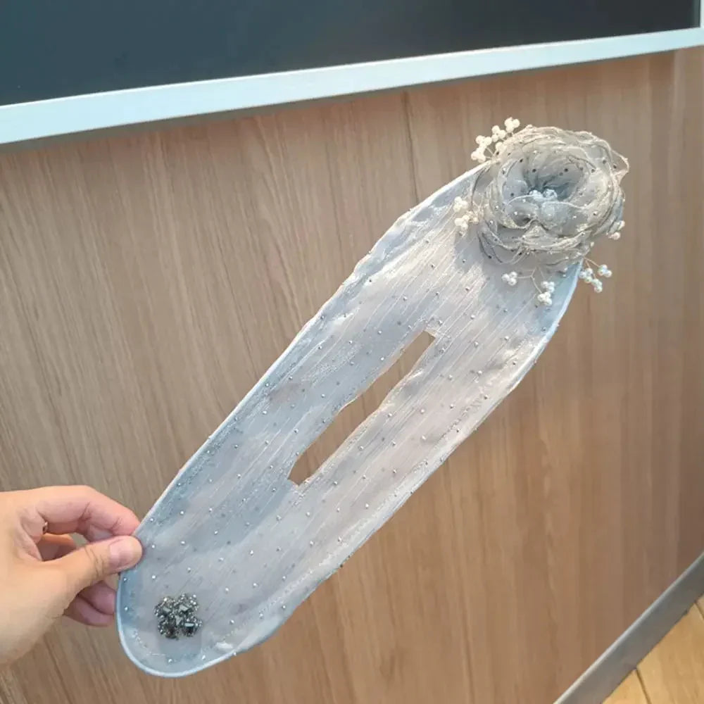 Floral French Hair Bun Clip